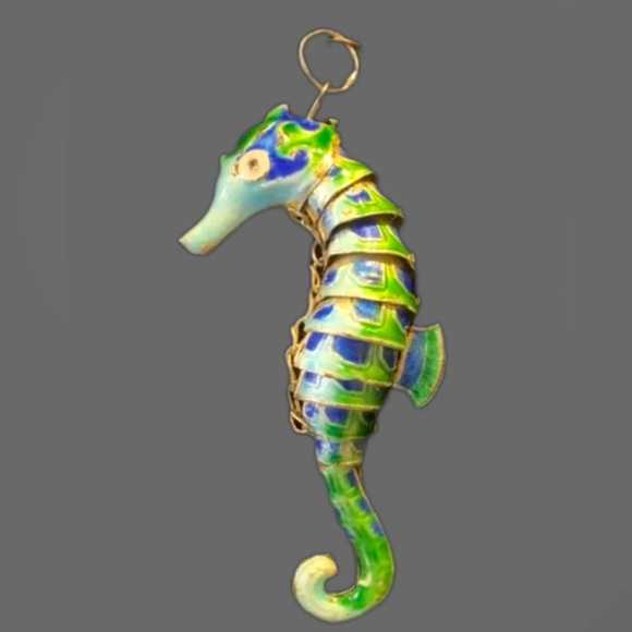 🌊 Cloisonné Hippocampus Sea Horse.  Ocean❤️ Share yours with that special one - Picture 2 of 4